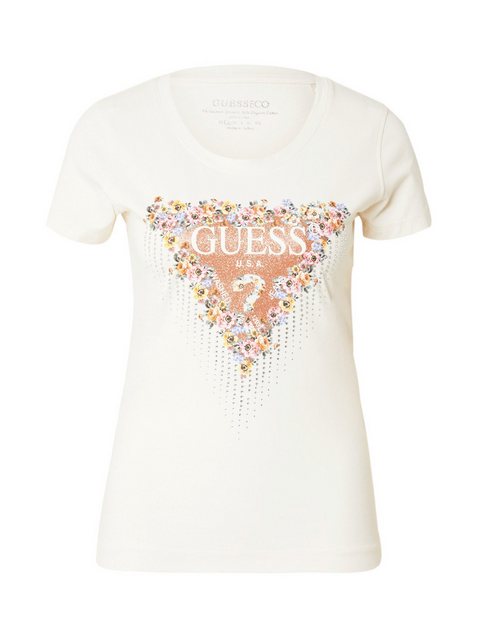 Guess T-Shirt Blumen (1-tlg) Ziersteine günstig online kaufen