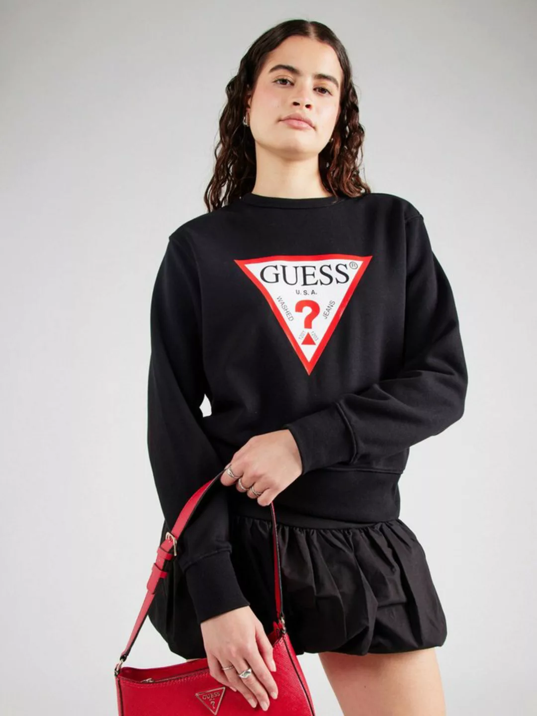 Guess Sweatshirt (1-tlg) Plain/ohne Details günstig online kaufen