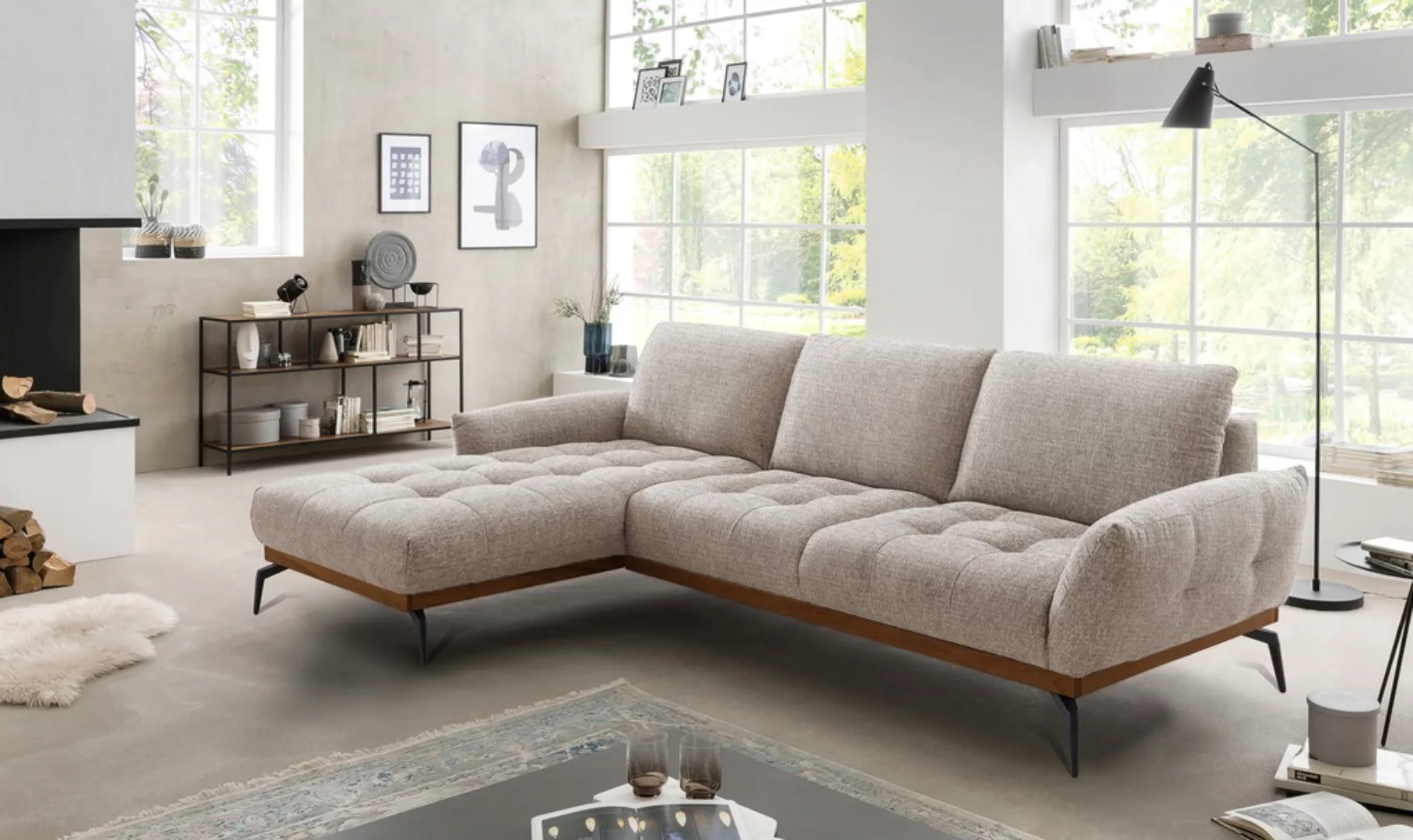 exxpo - sofa fashion Ecksofa "NICEA, erstklassiger Komfort, tolle Details, günstig online kaufen