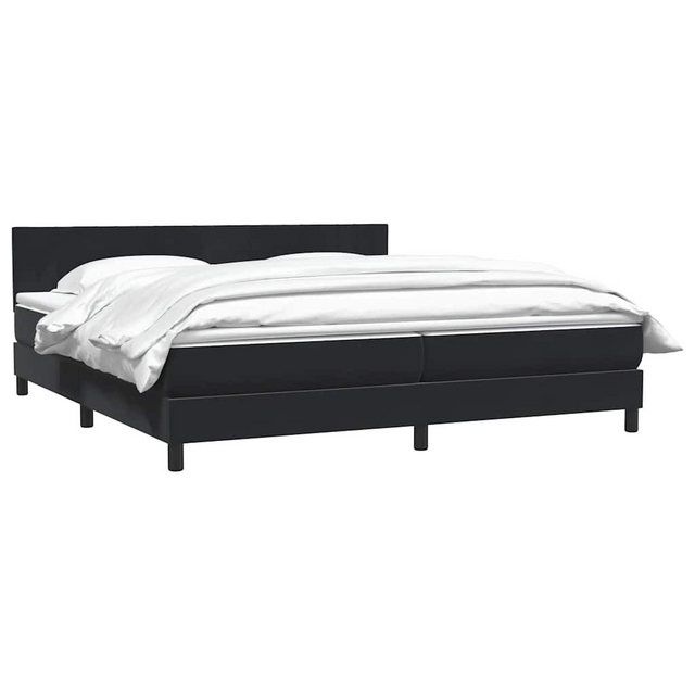 vidaXL Bett Boxspringbett mit Matratze Schwarz 200x210 cm Samt günstig online kaufen