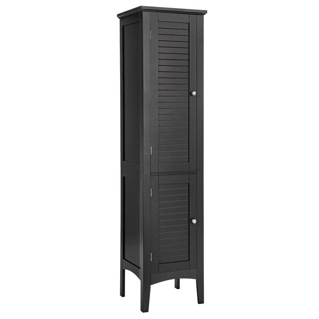 KOMFOTTEU Hochschrank Badschrank mit 2 Türen, 5 offene Fächer,37x37x160 cm günstig online kaufen