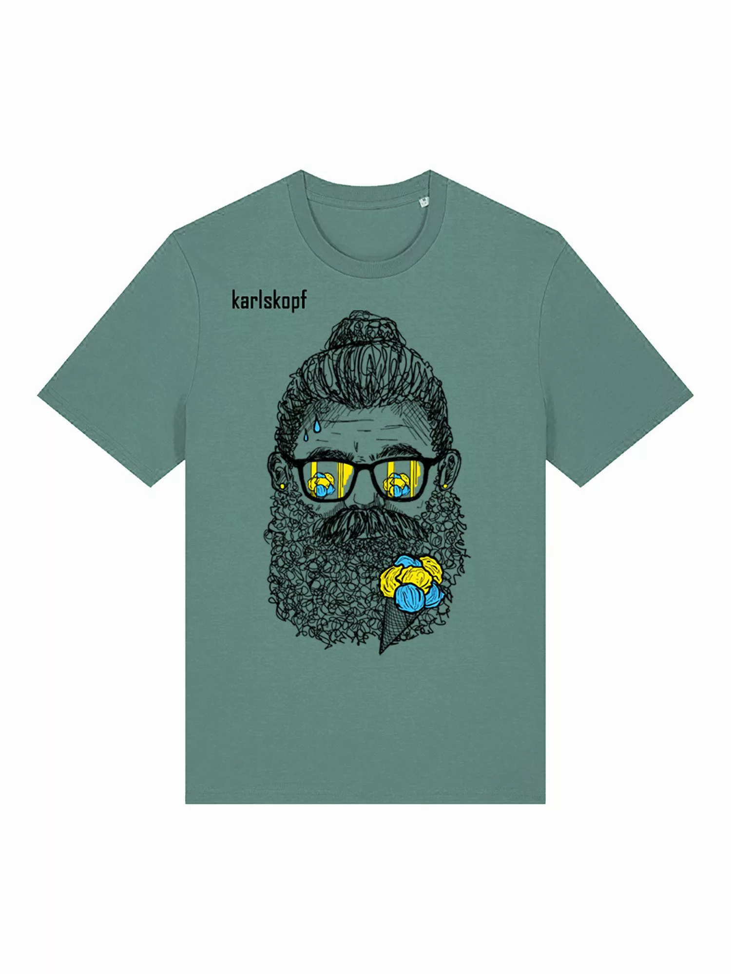 karlskopf Print-Shirt Rundhalsshirt Basic SUMMERVIBES günstig online kaufen