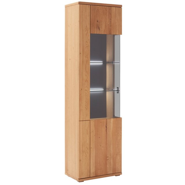 expendio Vitrine Britta 3-2 Wildeiche teilmassiv 60x209x37 cm günstig online kaufen