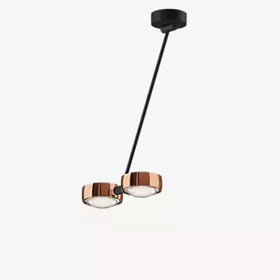 Occhio Sento Soffitto Doppio 60 Up E Deckenleuchte LED 2-flammig, Kopf rosé günstig online kaufen