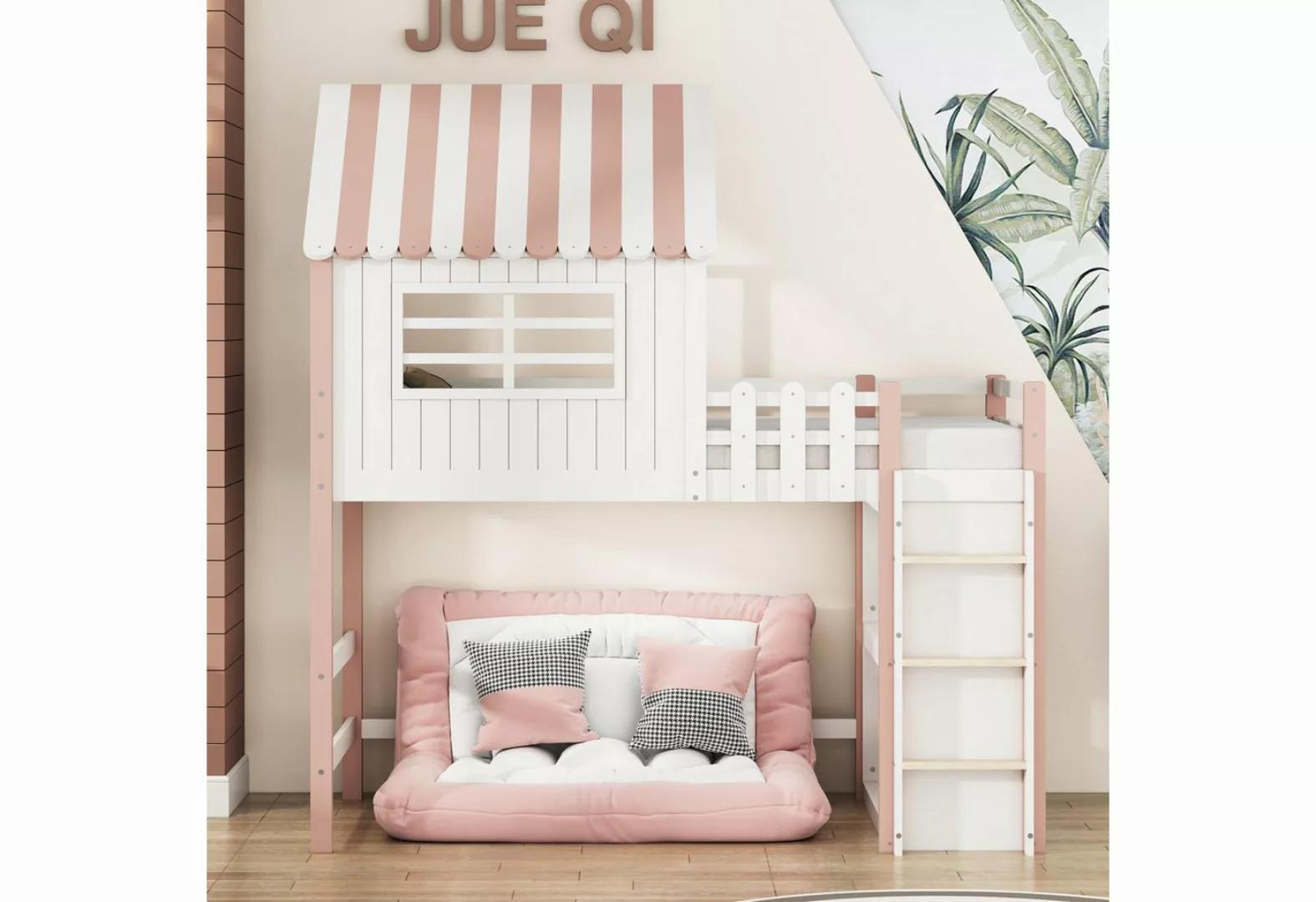 IDEASY Einzelbett Kinderbett 90x200 cm hoch und niedrig Bett für Jungen und günstig online kaufen