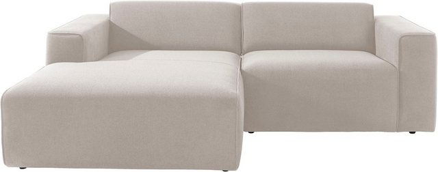 andas Ecksofa Noord, mit Kedernaht, Breite 234 cm, Cord, Struktur, Webstoff günstig online kaufen