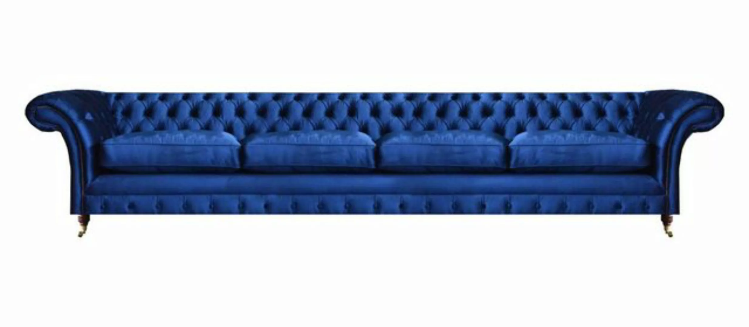 Xlmoebel Sofa Hochwertiges zeitgemäßes Sitzmöbel Viersitzer Sofa Blau Chest günstig online kaufen