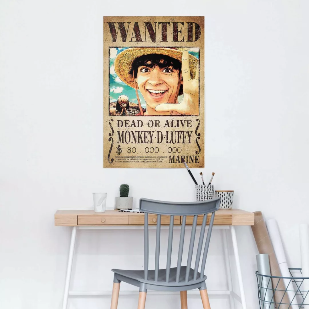 Reinders Poster "One Piece - wanted monkey d. Luffy" günstig online kaufen
