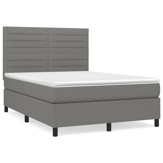 vidaXL Boxspringbett Bett Boxspringbett mit Matratze Stoff (140 x 190 cm, D günstig online kaufen