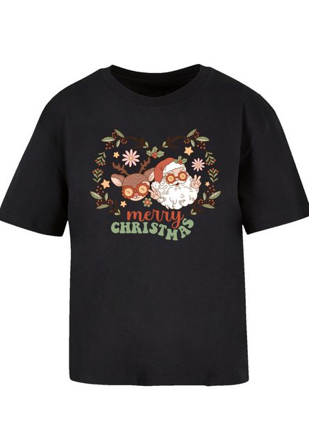 F4NT4STIC T-Shirt Weihnachten Hippie Santa And Reindeer Premium Qualität, W günstig online kaufen