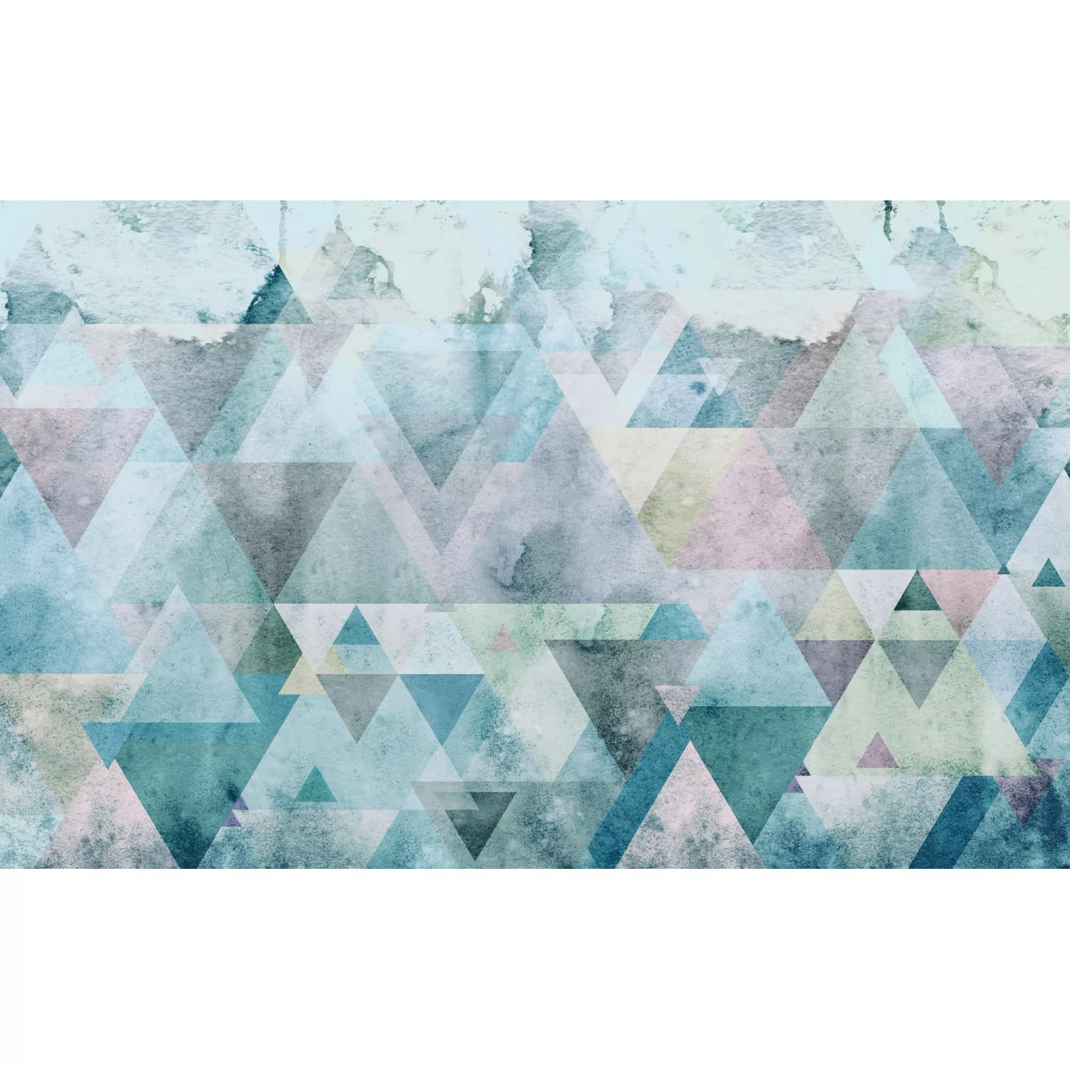 Komar Vliestapete »Triangles Blue«, 400x250 cm (Breite x Höhe), Vliestapete günstig online kaufen