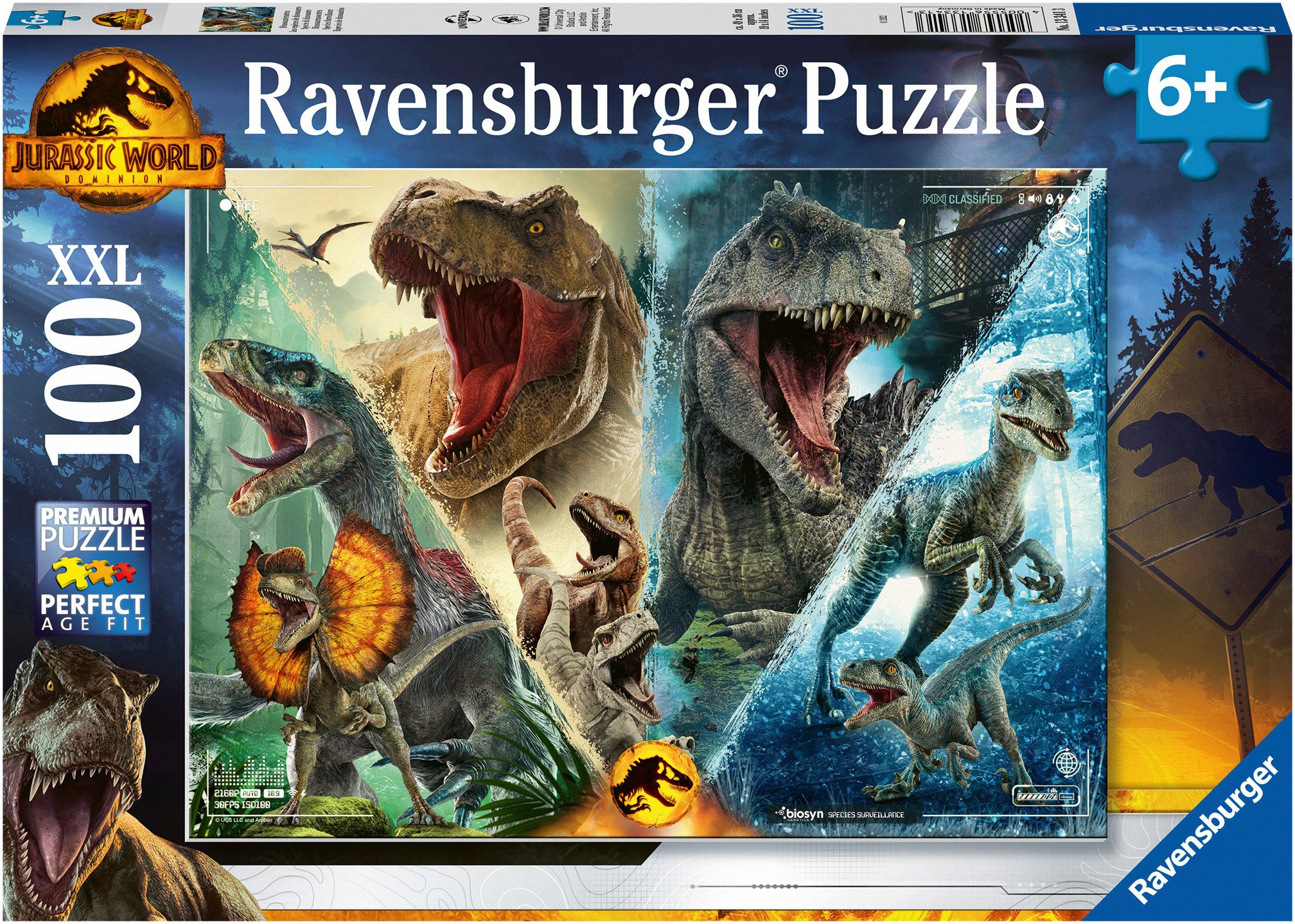 Ravensburger Puzzle Jurassic World, Dinosaurierarten, 100 günstig online kaufen
