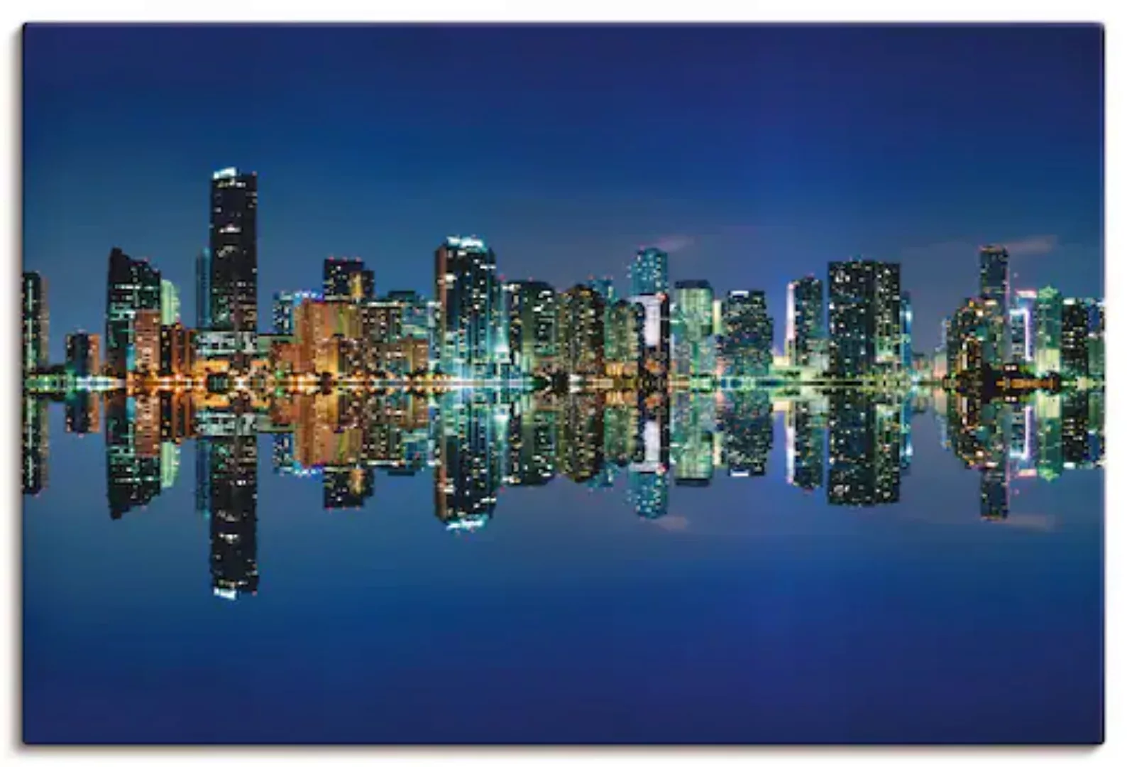 Artland Leinwandbild »Miami Skyline«, Amerika, (1 St.), auf Keilrahmen gesp günstig online kaufen