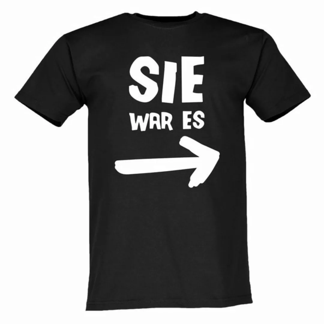 Lustige & Witzige T-Shirts T-Shirt T-Shirt Sie War Es Fun-Shirt Hunde Dog L günstig online kaufen