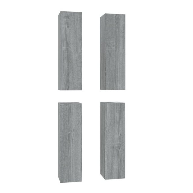 furnicato TV-Schrank TV-Schränke 4 Stk. Grau Sonoma 30,5x30x110 cm Holzwerk günstig online kaufen