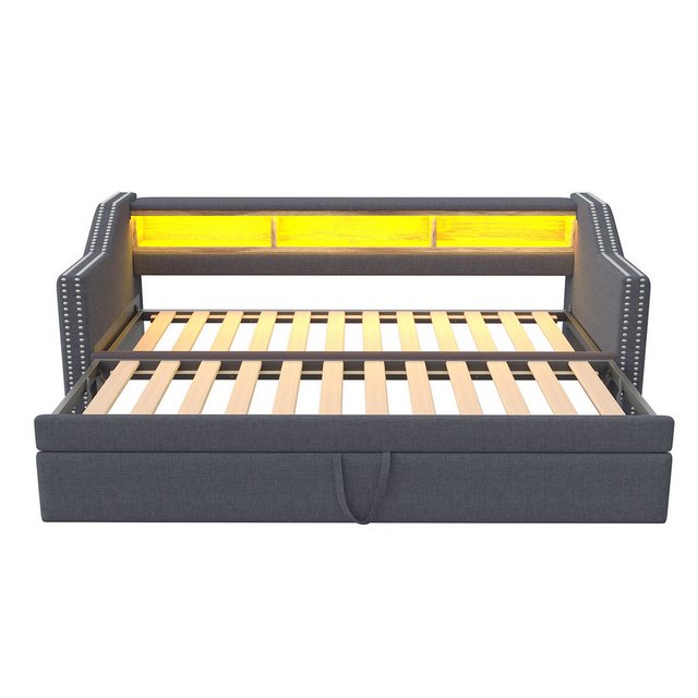 XDeer Schlafsofa Schlafsofa mit Lattenrost LED-Licht und USB-Buchse, Multif günstig online kaufen