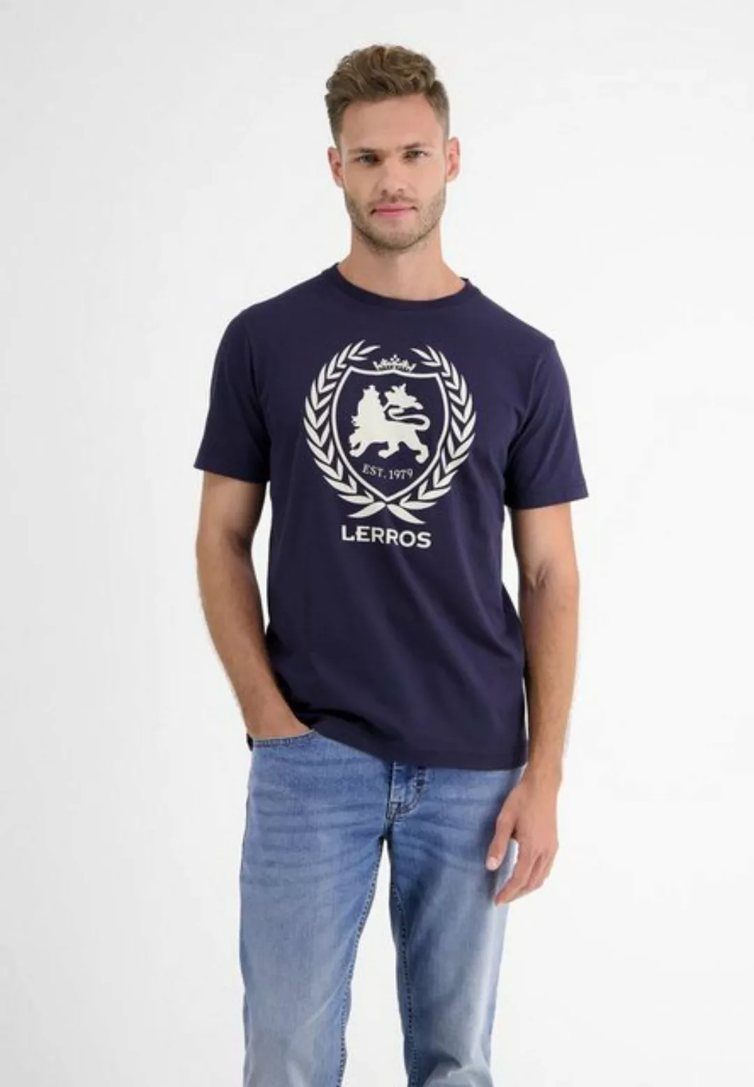 LERROS T-Shirt "LERROS T-Shirt, Logoprint" günstig online kaufen