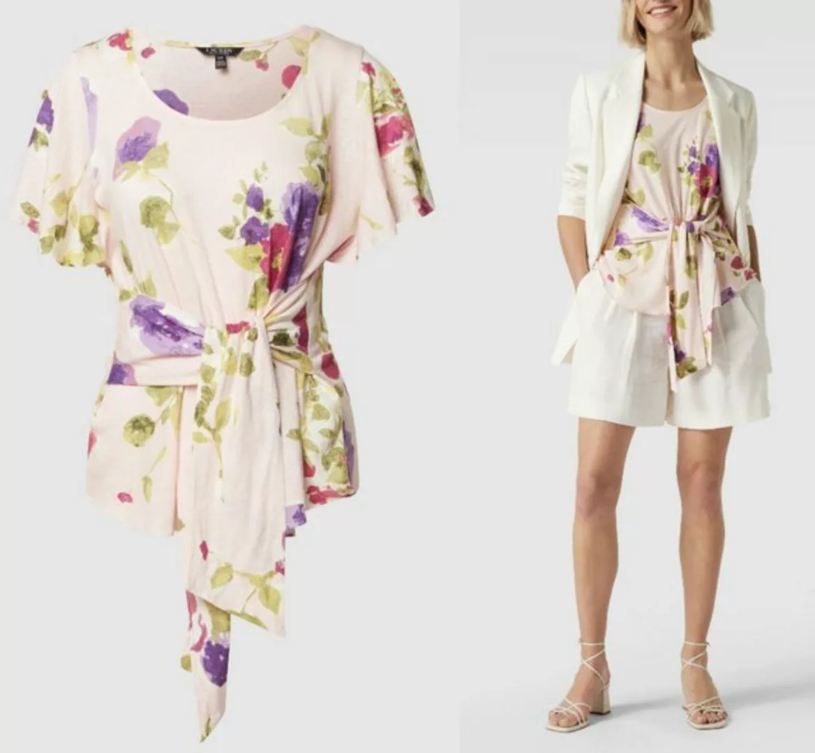 Ralph Lauren T-Shirt LAUREN RALPH LAUREN Floral Print V-Ausschnitt Top Blus günstig online kaufen
