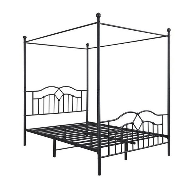 IDEASY Himmelbett Wellkopfteil, schwarz, Metallrahmen, 140*200*194cm, (Vers günstig online kaufen