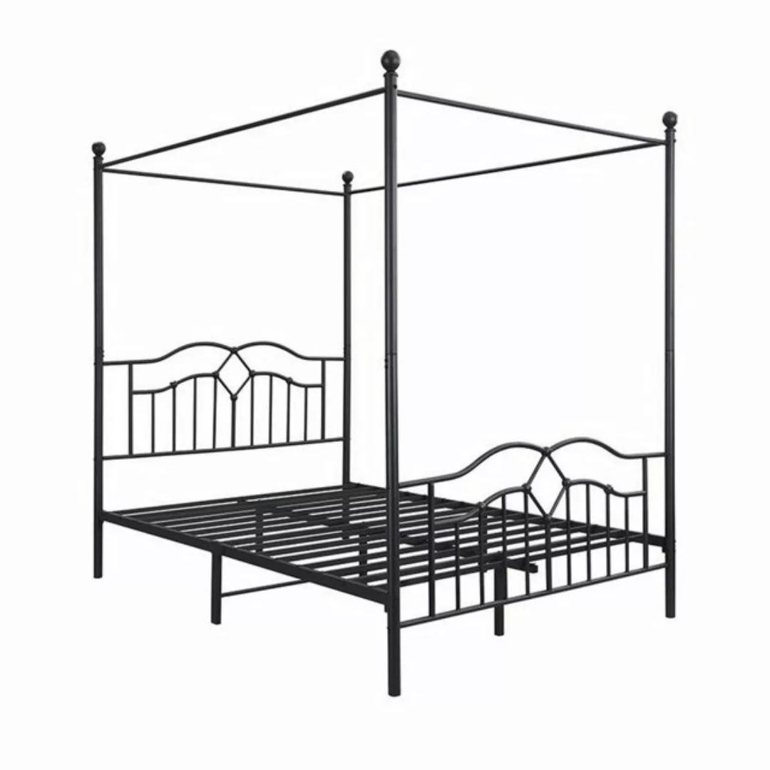 IDEASY Himmelbett Wellkopfteil, schwarz, Metallrahmen, 140*200*194cm, (Vers günstig online kaufen