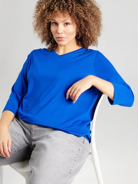 ONLY CARMAKOMA 3/4-Arm-Shirt CARCARLINNE V-NECK 3/4 TOP JRS BF günstig online kaufen