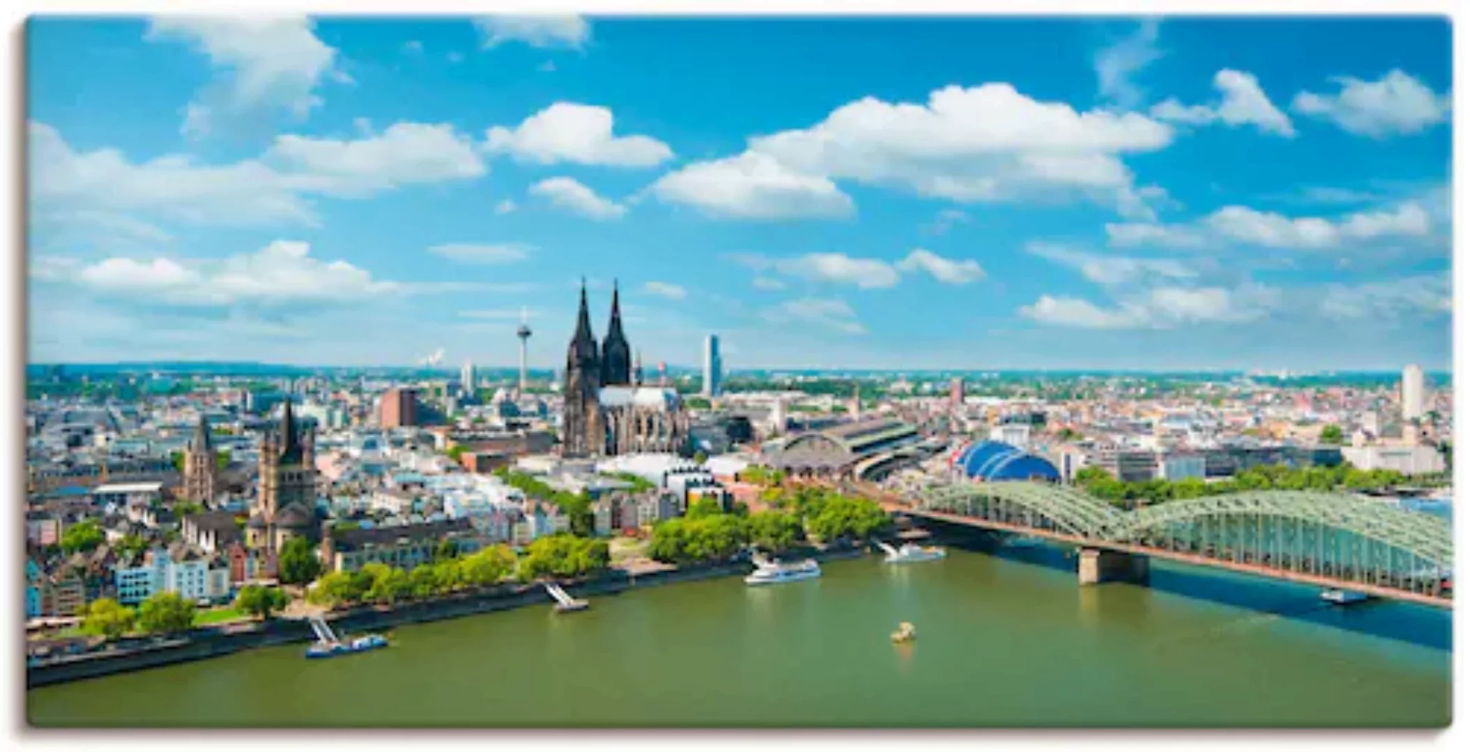 Artland Leinwandbild "Köln Rheinpanorama", Deutschland, (1 St.) günstig online kaufen