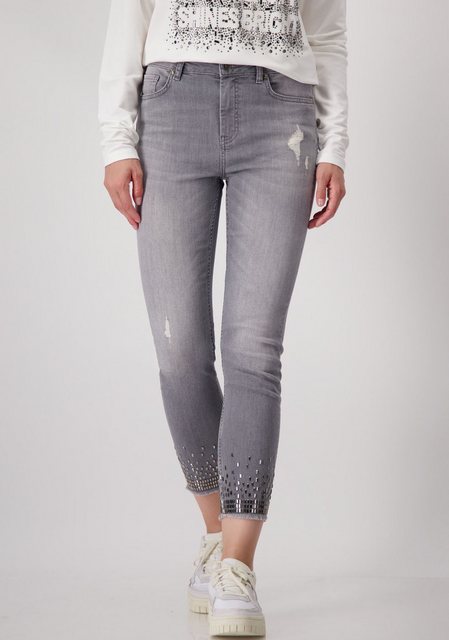 Monari Röhrenjeans mit Glitzersteinchen günstig online kaufen