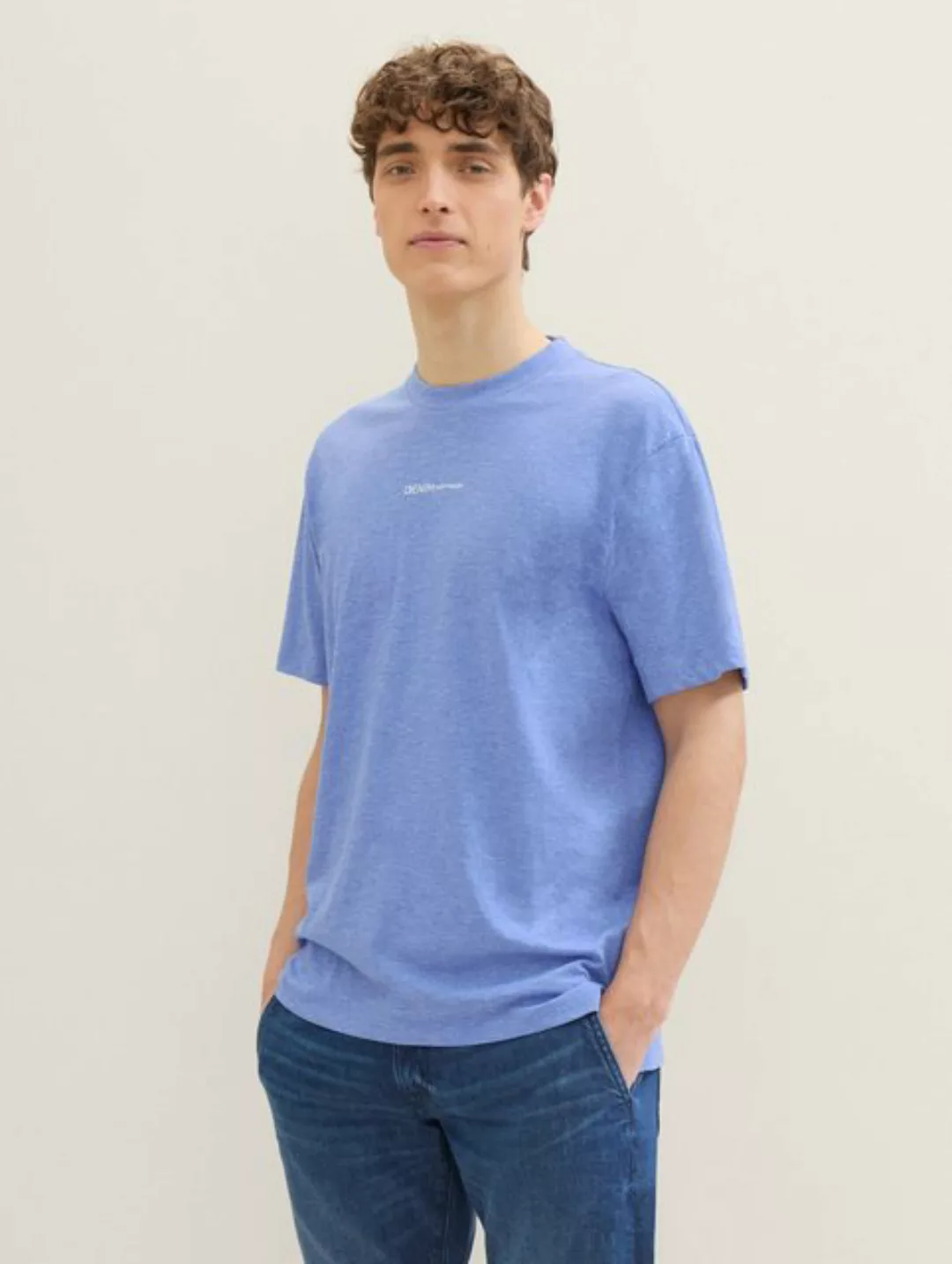 TOM TAILOR Denim T-Shirt Melange T-Shirt günstig online kaufen