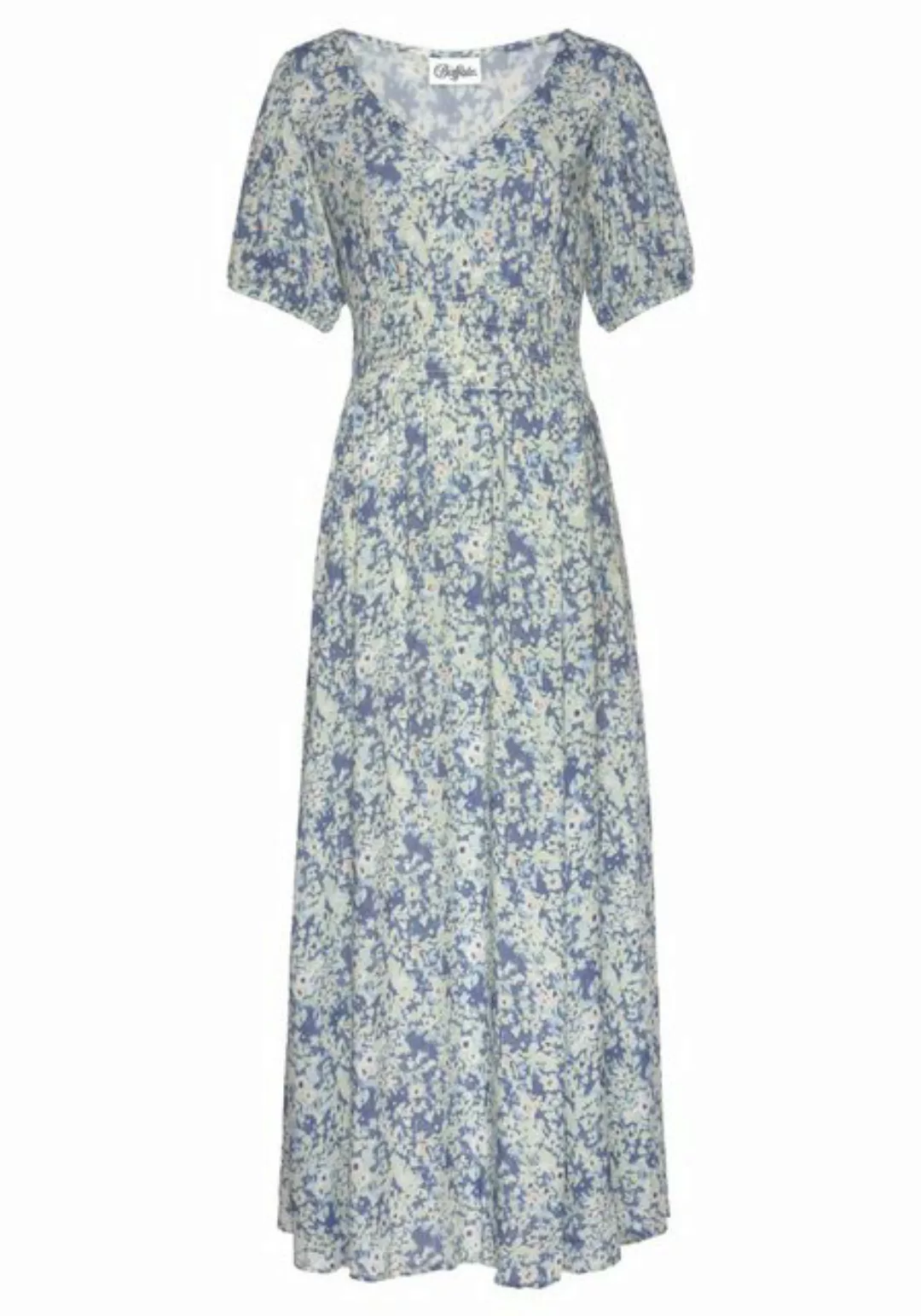 Buffalo Maxikleid mit zartem Blumendruck und V-Ausschnitt, Sommerkleid, Str günstig online kaufen