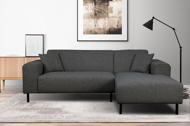Home affaire Ecksofa "ARROS L-Form mit Wellenunterfederung, Maße B/T/H: 235 günstig online kaufen