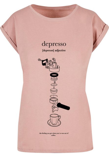 MisterTee T-Shirt MisterTee Ladies Depresso Extended Shoulder Tee (1-tlg) günstig online kaufen