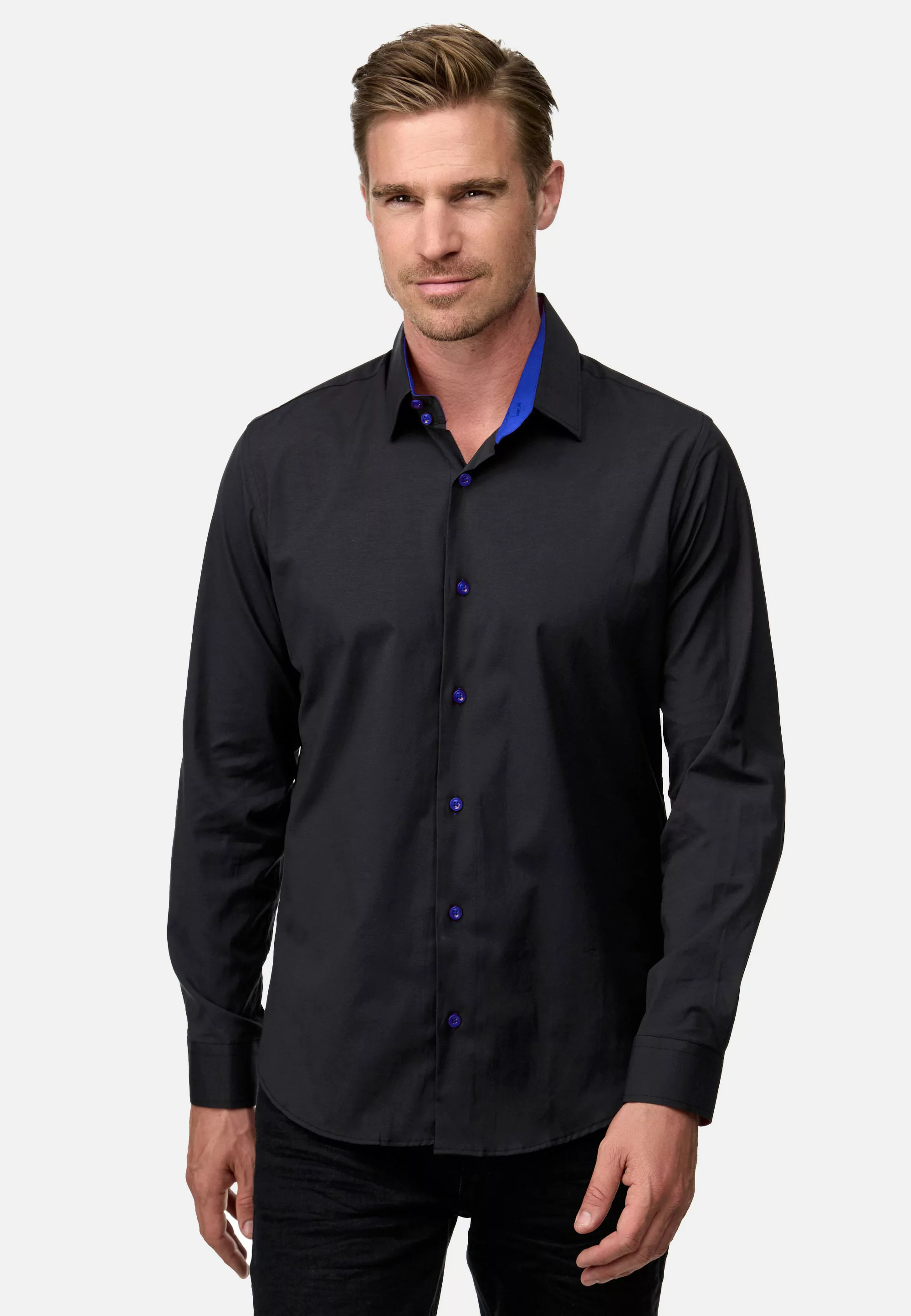 Rusty Neal Langarmhemd, mit trendigem Farbkontrast günstig online kaufen