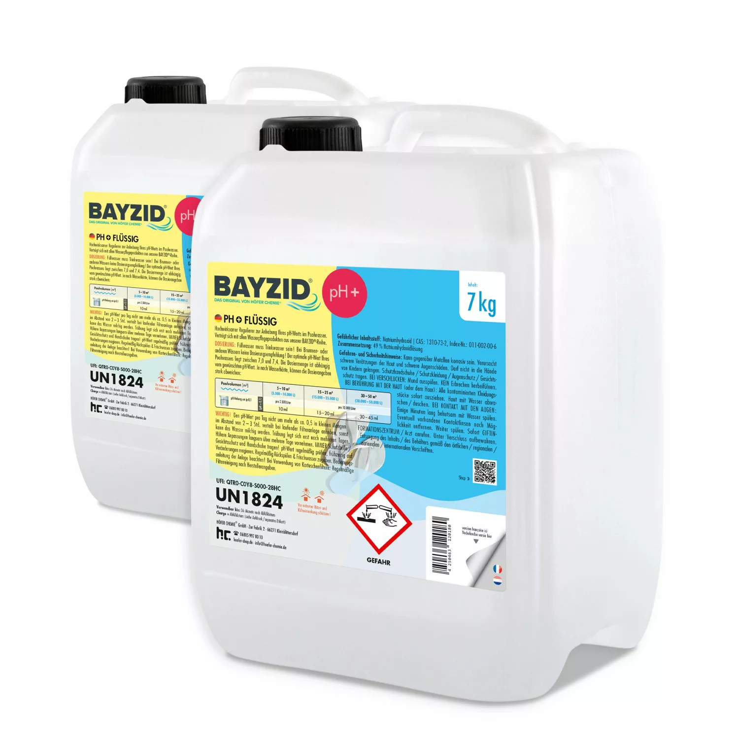 Bayzid pH Plus Flüssig für Pools 2 x 7kg günstig online kaufen