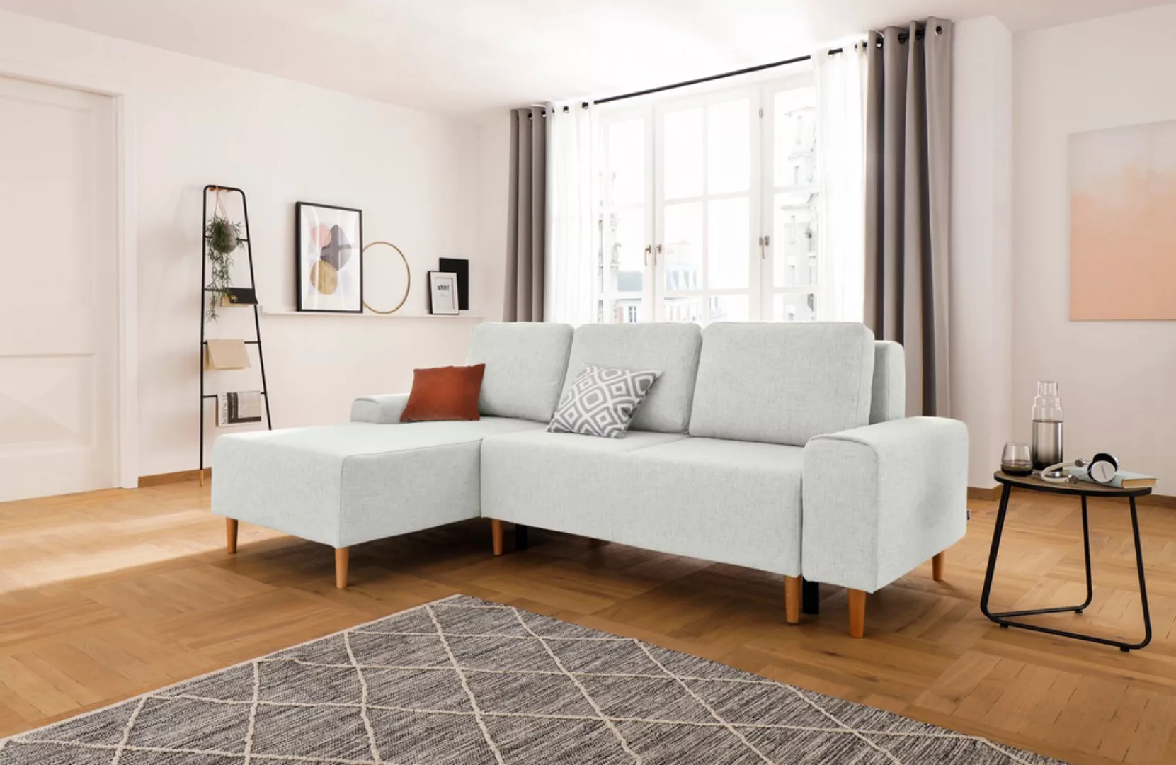 INOSIGN Ecksofa »Samu L-Form«, wahlweise mit Bettfunktion und Bettkasten günstig online kaufen