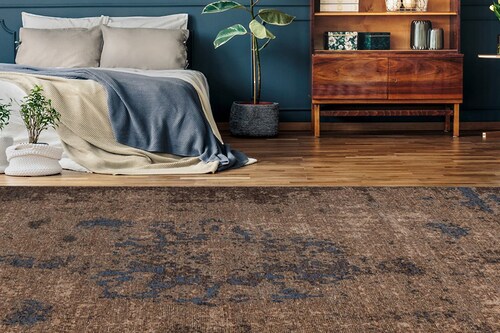 Padiro Teppich »Charme 625«, rechteckig, 5 mm Höhe, Chenille Flachgewebe im günstig online kaufen