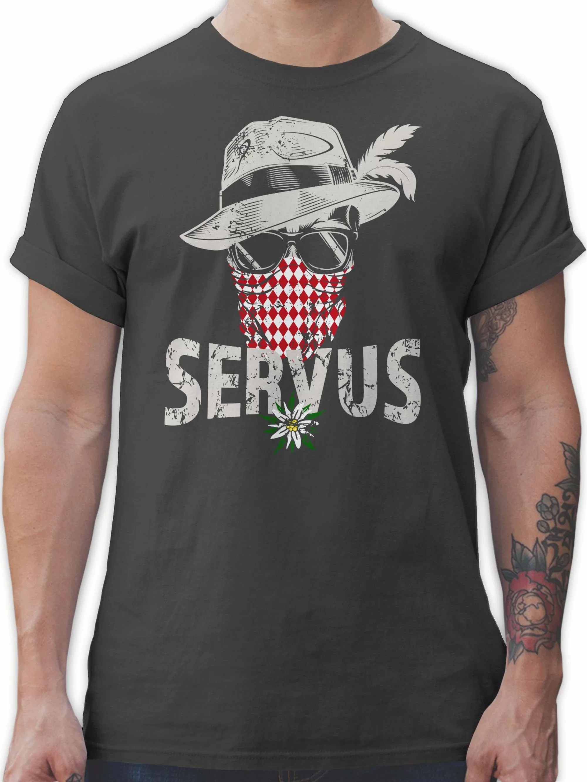 Shirtracer T-Shirt Lausbua Totenkopf Bayrisch Lausbub günstig online kaufen