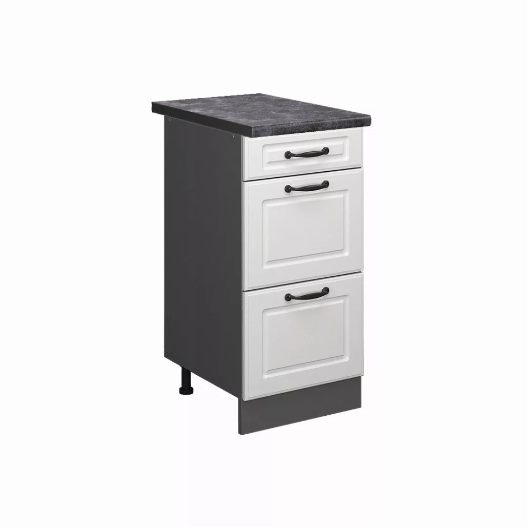 Vicco Unterschrank R-Line, Weiß Landhaus/Anthrazit, 40 günstig online kaufen