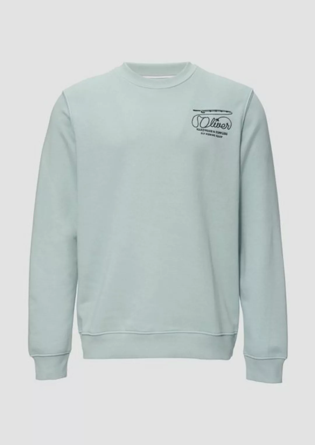 s.Oliver Sweatshirt Sweatshirt mit Stickerei aus weichem Baumwollmix Sticke günstig online kaufen