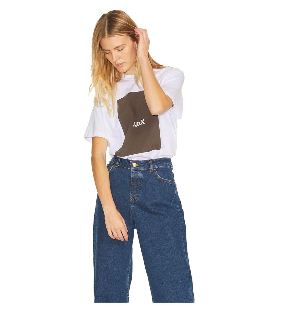 Jjxx Amber Relaxed Every Square Kurzarm T-shirt L Bright White / Print Demi günstig online kaufen