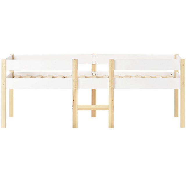 IDEASY Jugendbett Holzrahmenbett, sturzsicher, massive Kiefer + MDF, 90 x 1 günstig online kaufen