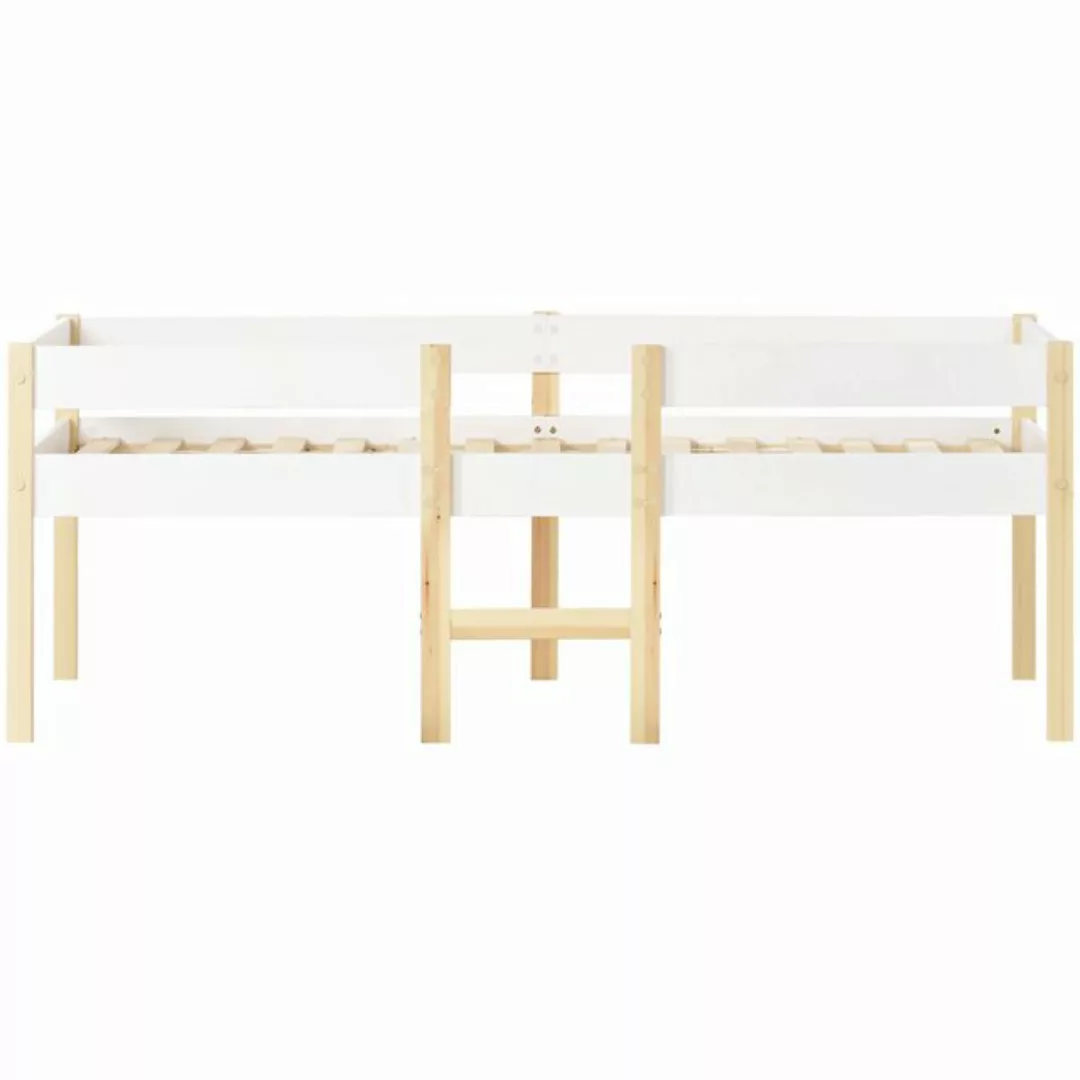 IDEASY Jugendbett Holzrahmenbett, sturzsicher, massive Kiefer + MDF, 90 x 1 günstig online kaufen