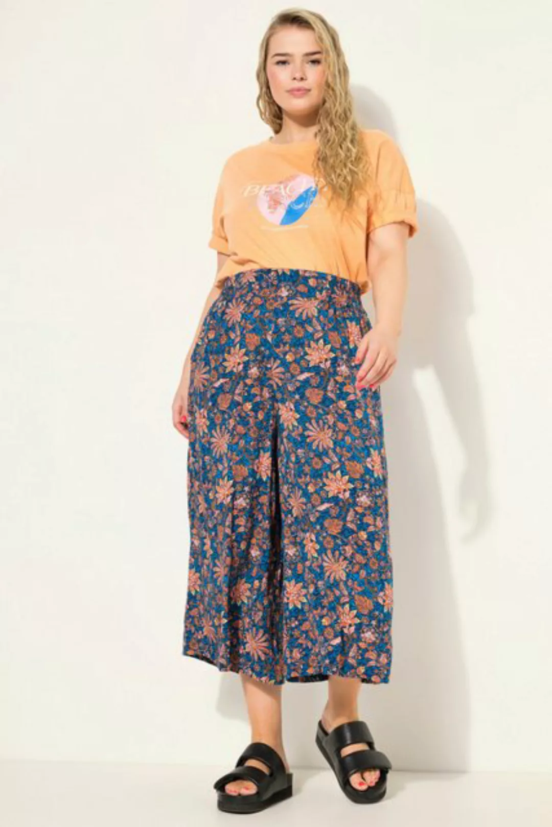 Studio Untold Culotte Culottes weites Bein Paisley Print Elastikbund günstig online kaufen