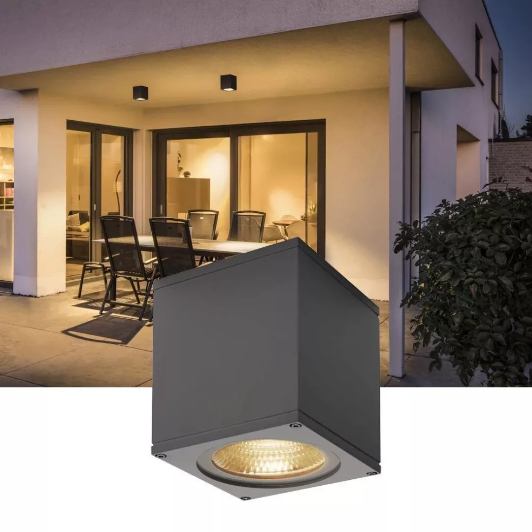 LED Deckenleuchte Big Theo für den Außenbereich, IP44, 3000 K, anthrazit günstig online kaufen