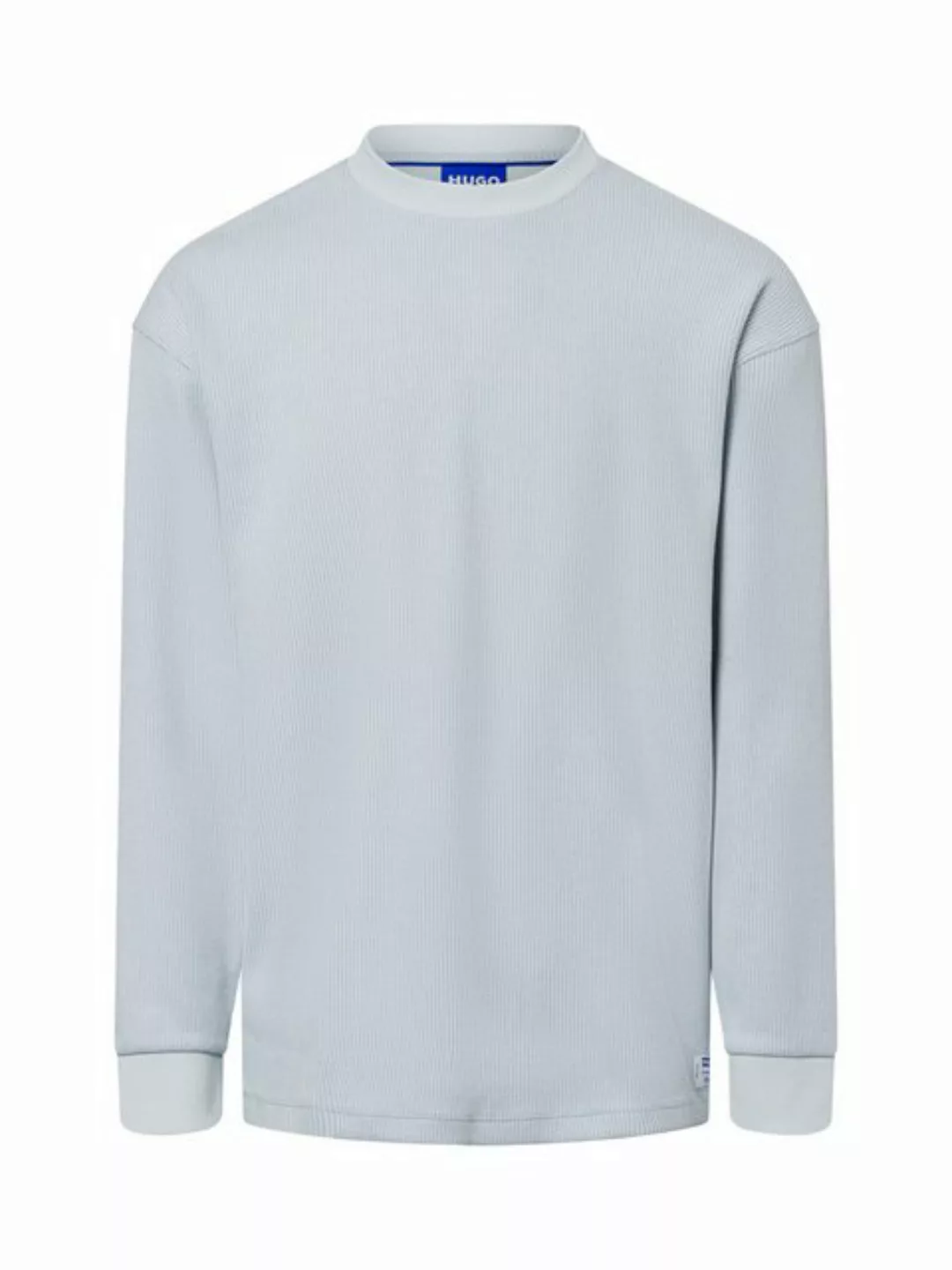 HUGO Blue Langarmshirt Nuwolo mit Logo-Badge günstig online kaufen