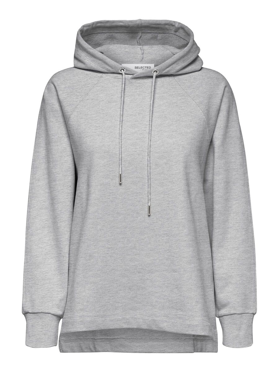 SELECTED Petite Gestrickt Kapuze Hoodie Damen Grau günstig online kaufen