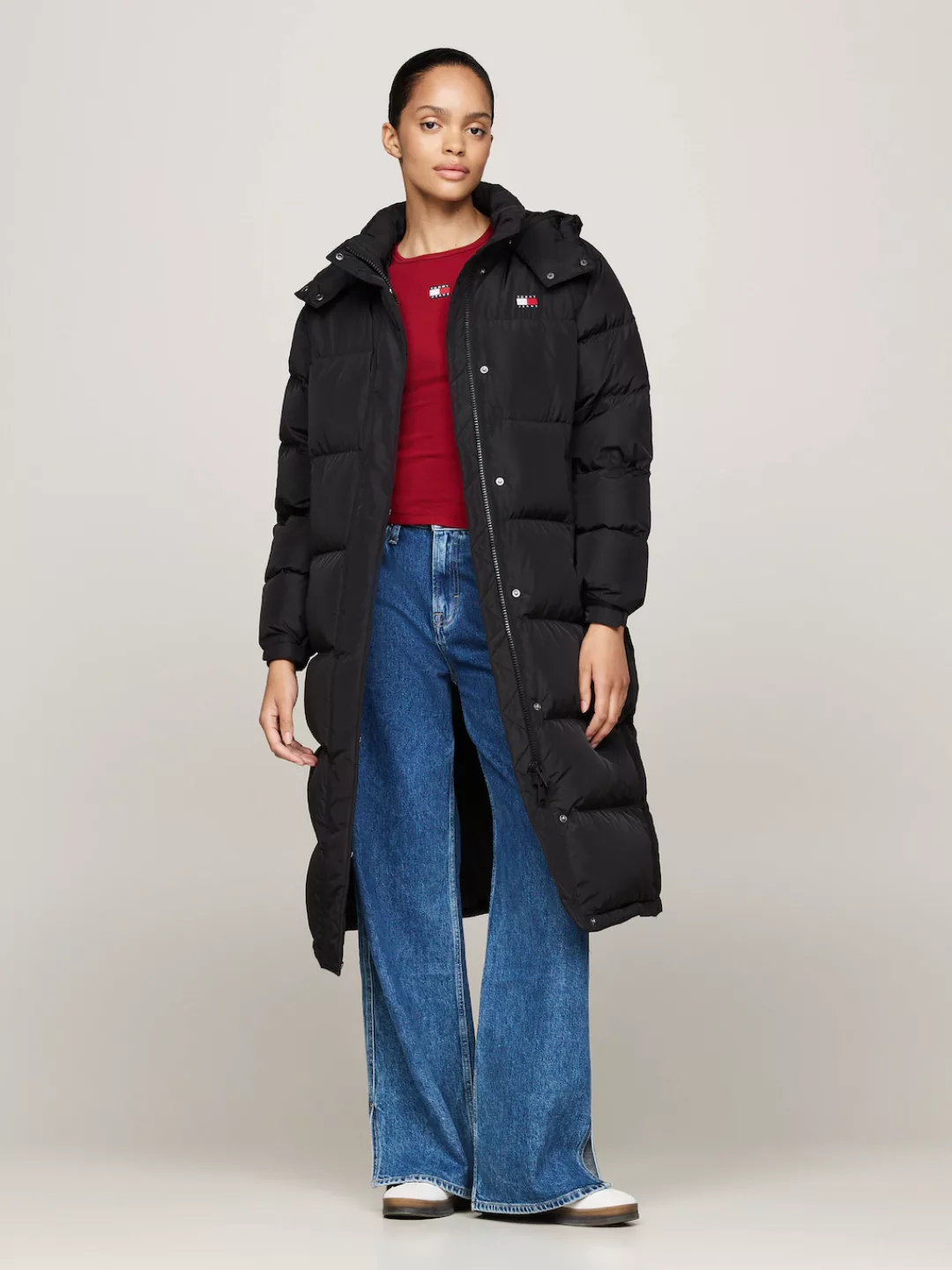 Tommy Jeans Curve Steppmantel "TJW ALASKA LONG PUFFER EXT", in Großen Größe günstig online kaufen