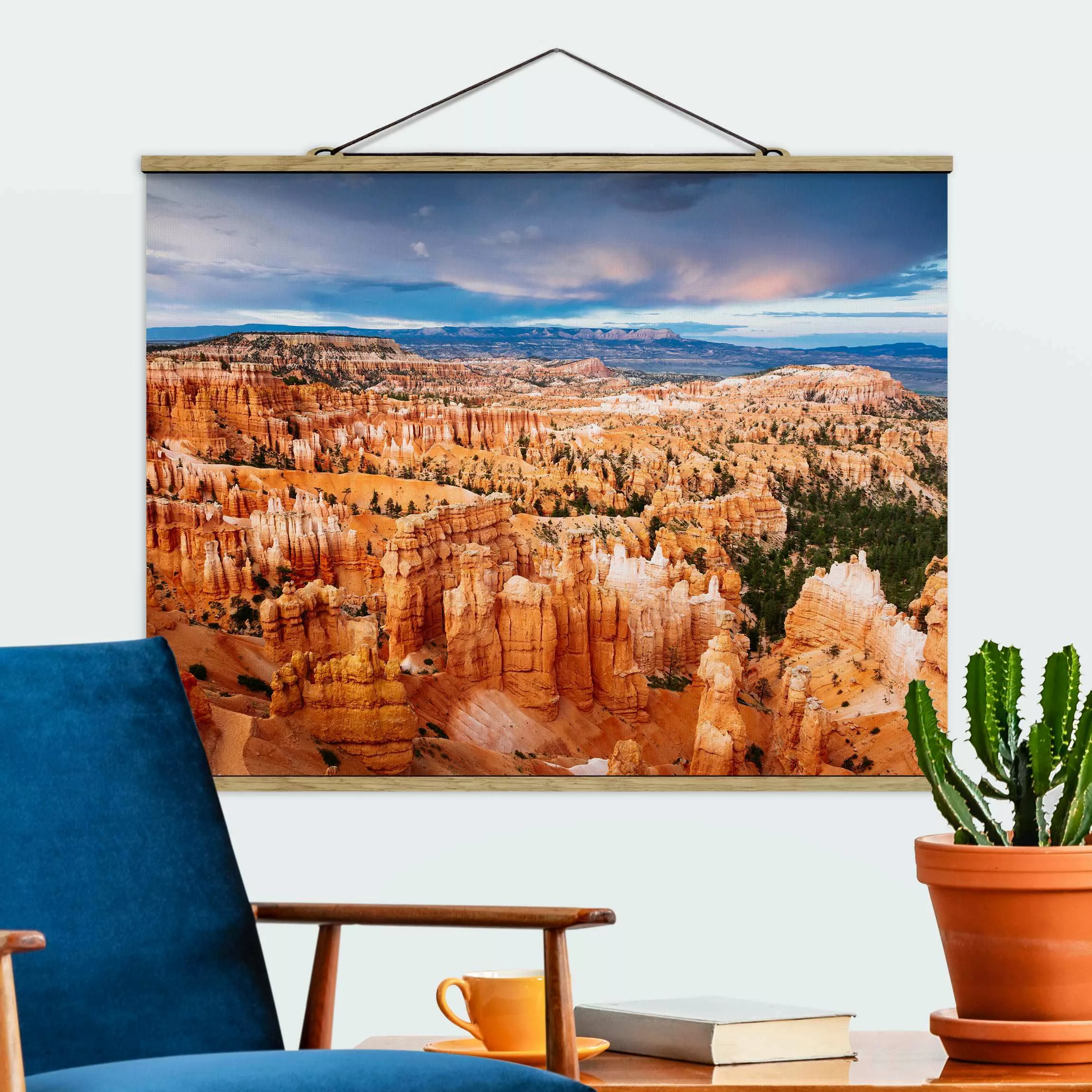 Stoffbild mit Posterleisten Farbenpracht des Grand Canyon günstig online kaufen