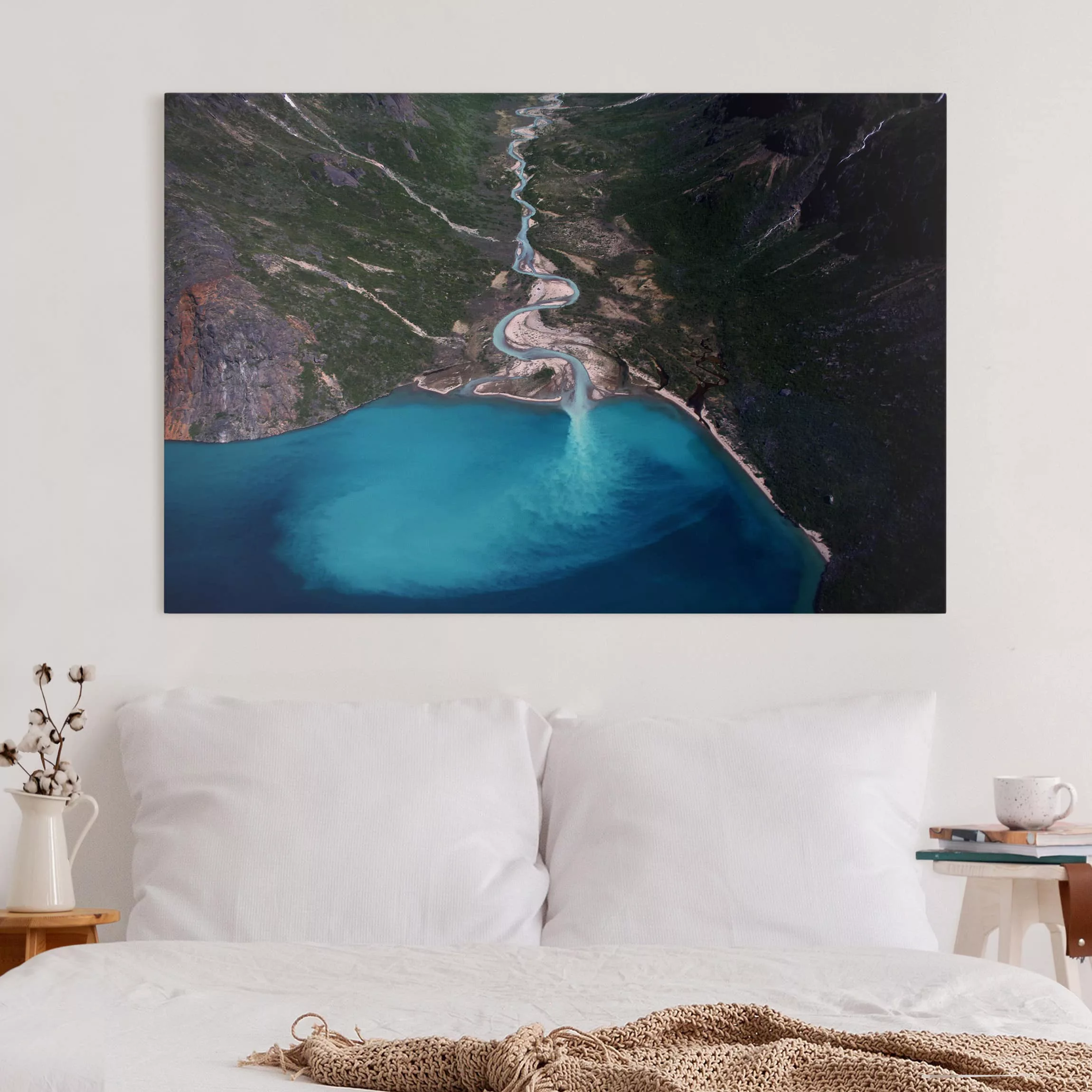 Leinwandbild Natur & Landschaft - Querformat Fluss in Grönland günstig online kaufen