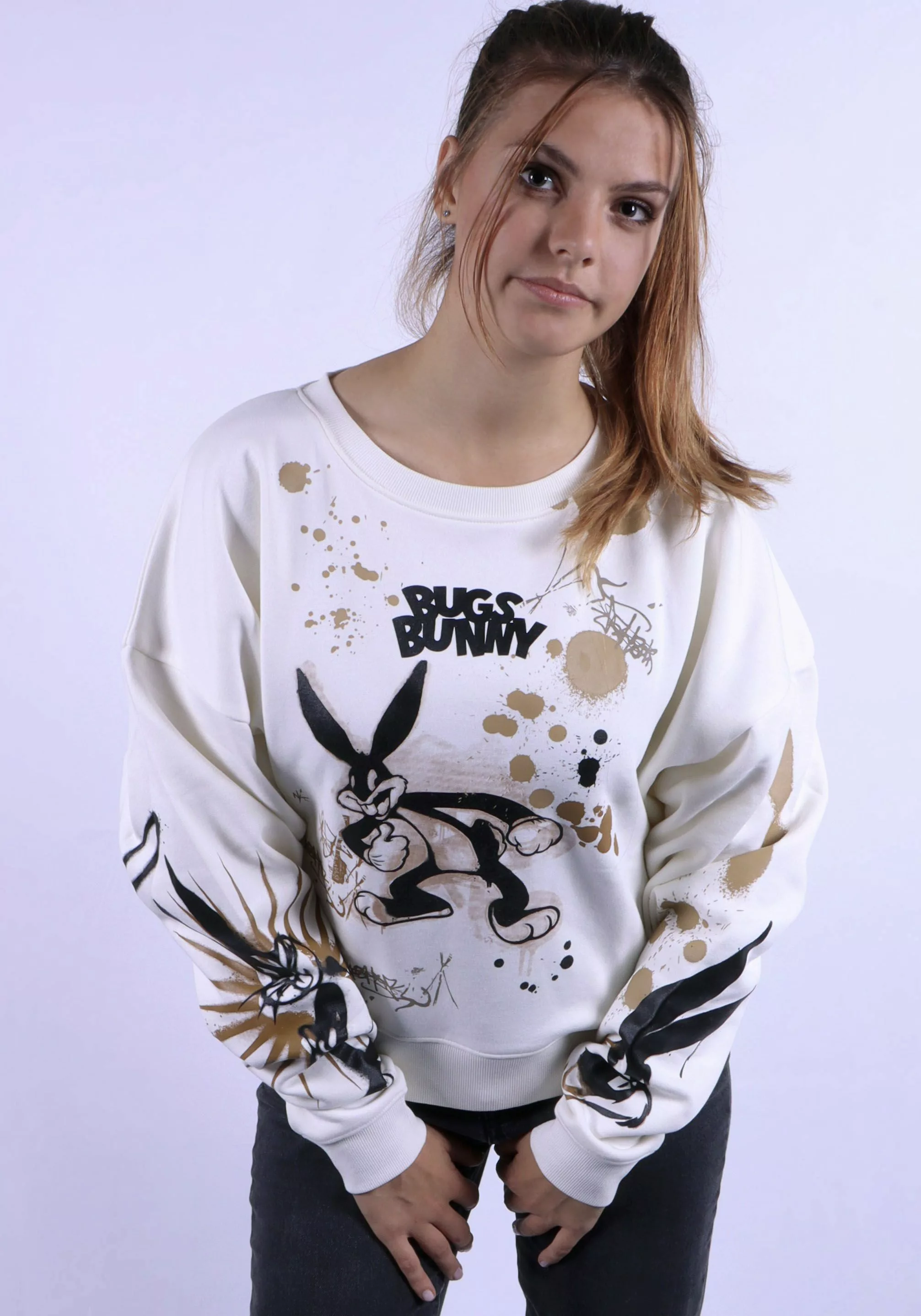 Capelli New York Sweatshirt "Bugs Bunny", mit Allover-Muster günstig online kaufen