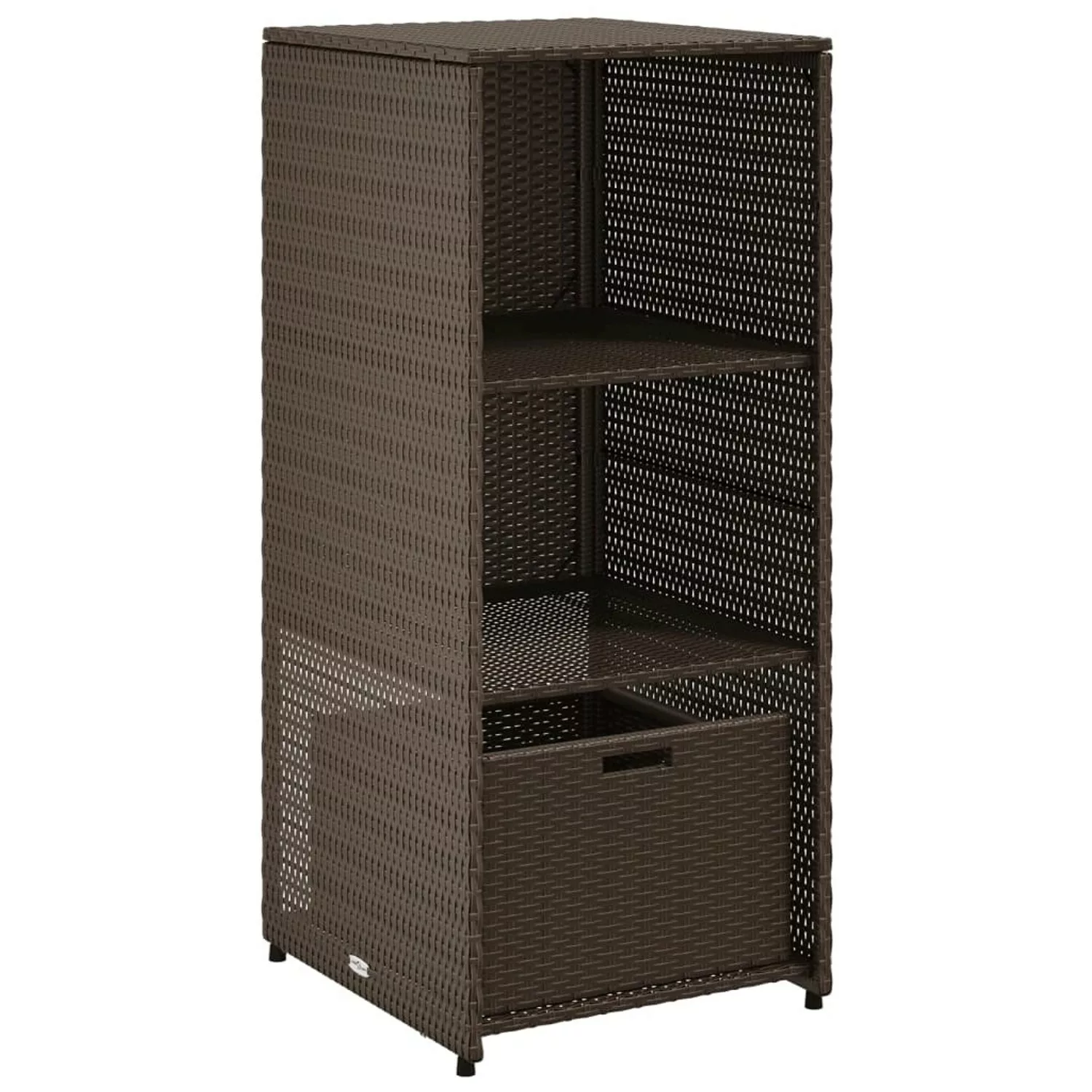 VidaXL Gartenschrank Braun 50x55x115 cm Poly Rattan günstig online kaufen